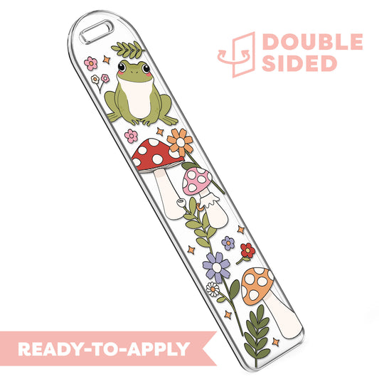 [ Double Sided ] Bookmark UV DTF Decal | Froggy Cottage Core