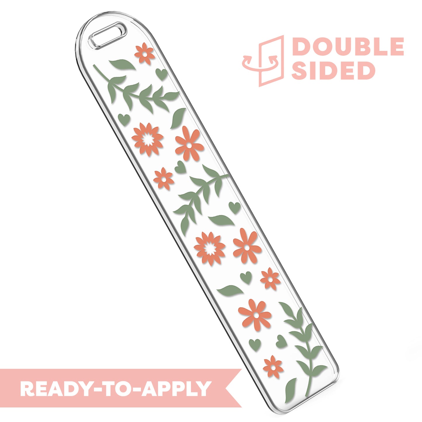 [ Double Sided ] Bookmark UV DTF Decal | Botanic Bliss