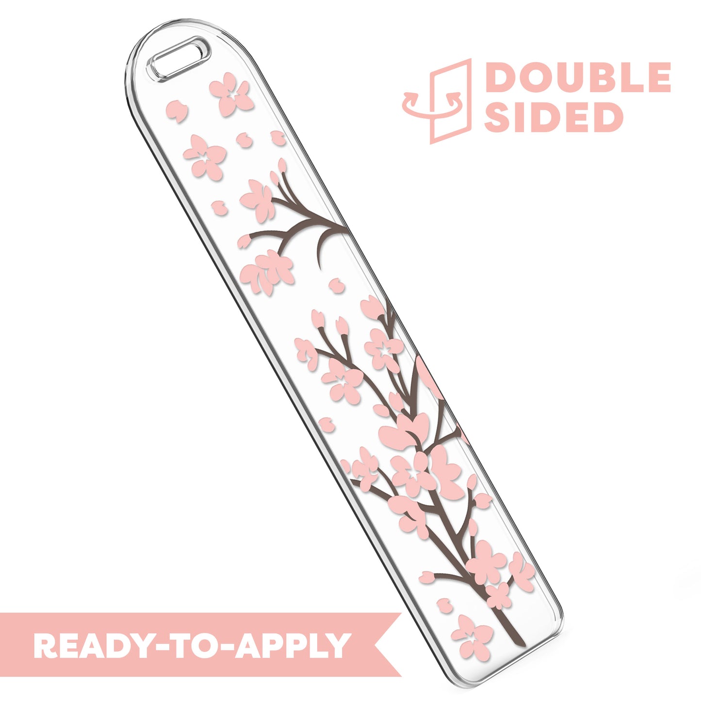 [ Double Sided ] Bookmark UV DTF Decal | Sakura Blossom