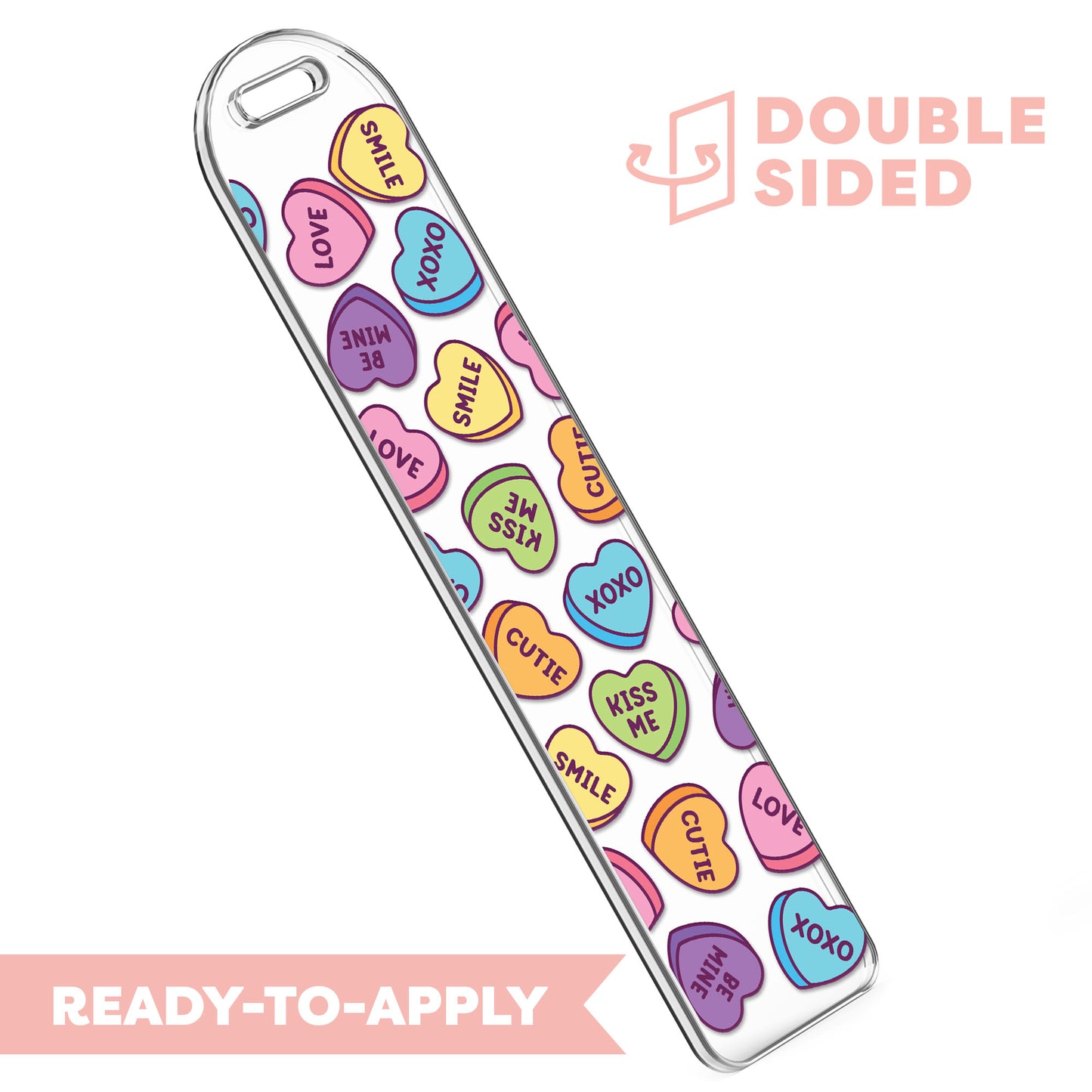 [ Double Sided ] Bookmark UV DTF Decal | V-day Candies