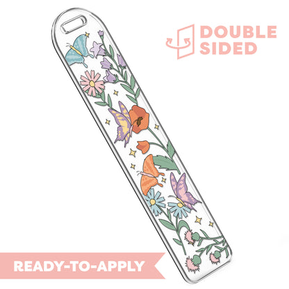 [ Double Sided ] Bookmark UV DTF Decal | Spring Wildflowers