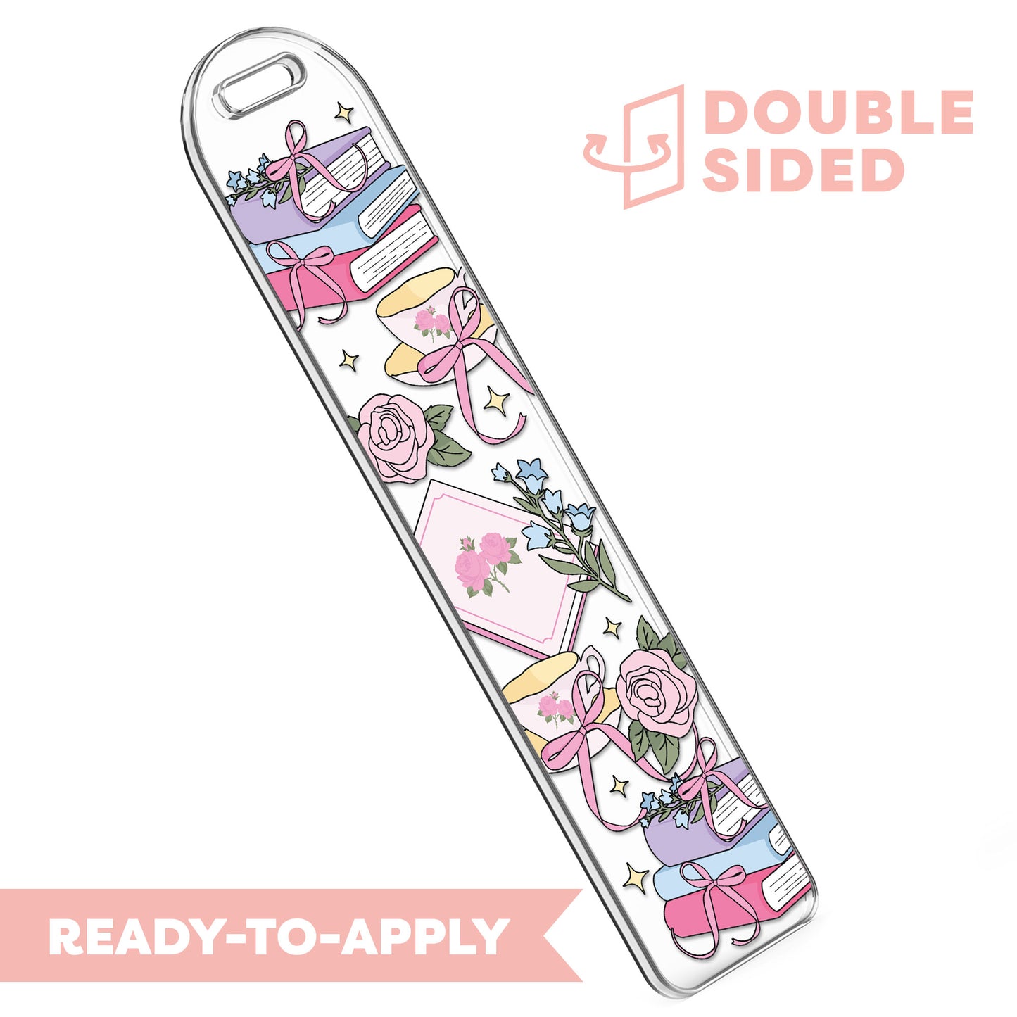 [ Double Sided ] Bookmark UV DTF Decal | Romantic Reading Time