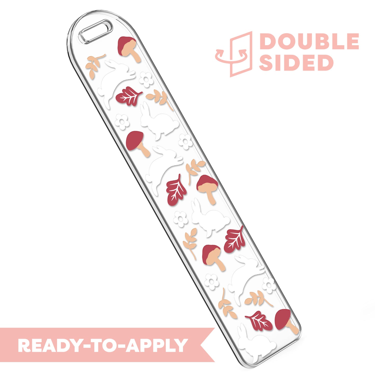 [ Double Sided ] Bookmark UV DTF Decal | Forest Bunny