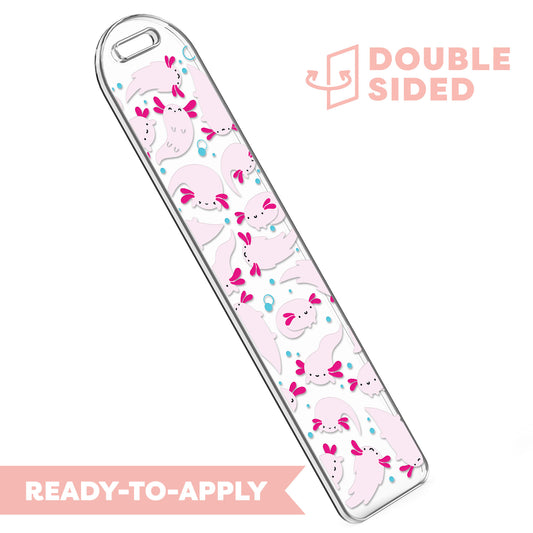 [ Double Sided ] Bookmark UV DTF Decal | Happy Axolotl