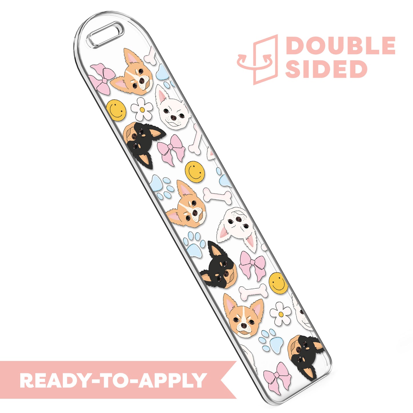 [ Double Sided ] Bookmark UV DTF Decal | Chihuahua