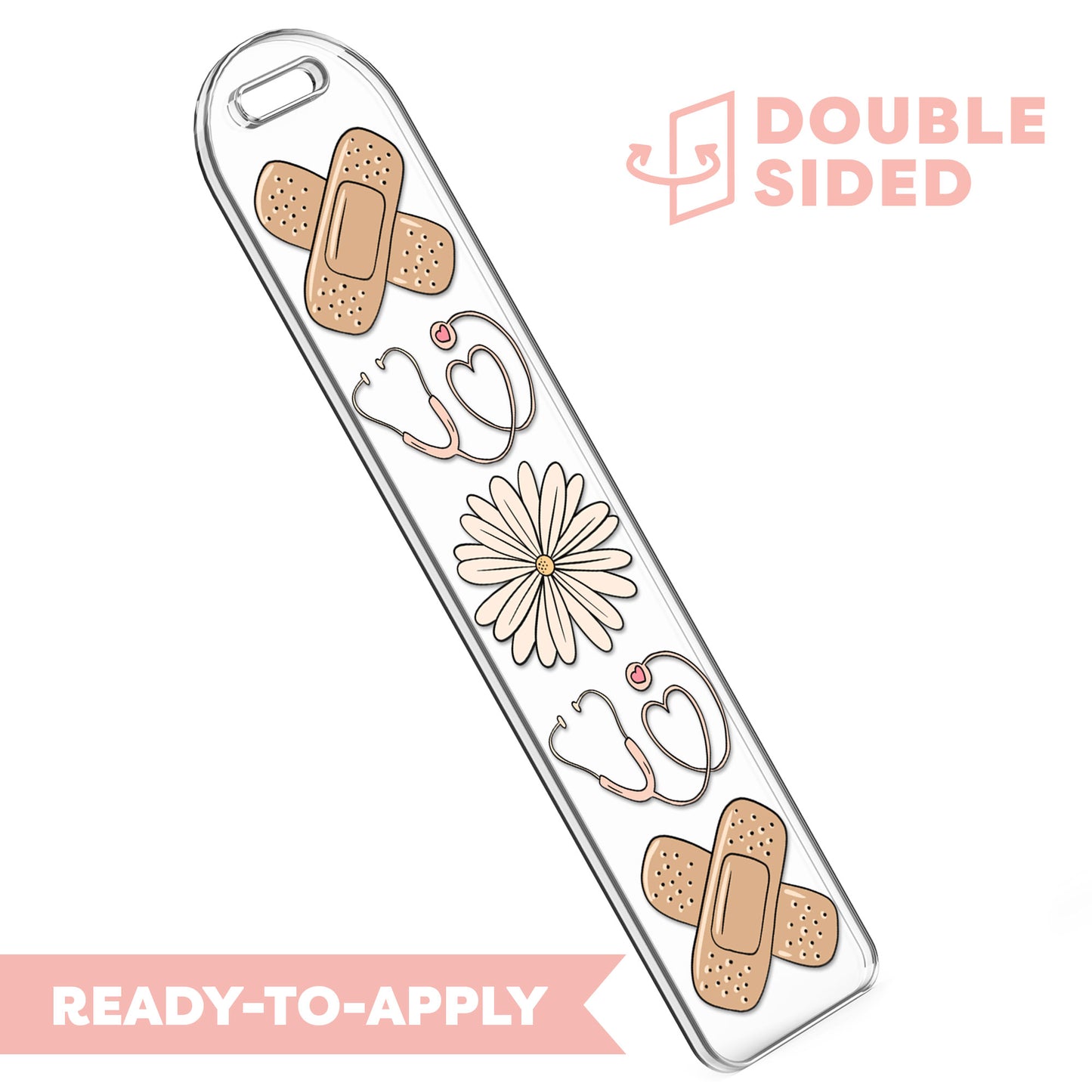 [ Double Sided ] Bookmark UV DTF Decal | Nurse Life