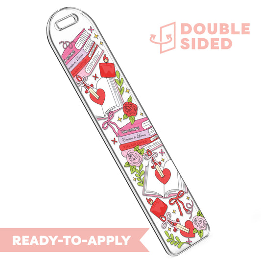 [ Double Sided ] Bookmark UV DTF Decal | Dark Romance Reader