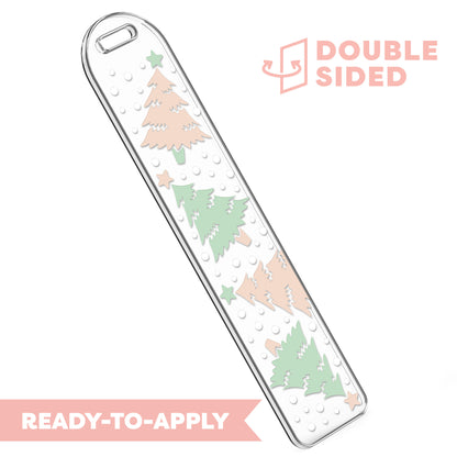 [ Double Sided ] Bookmark UV DTF Decal | Pastel Christmas Tree