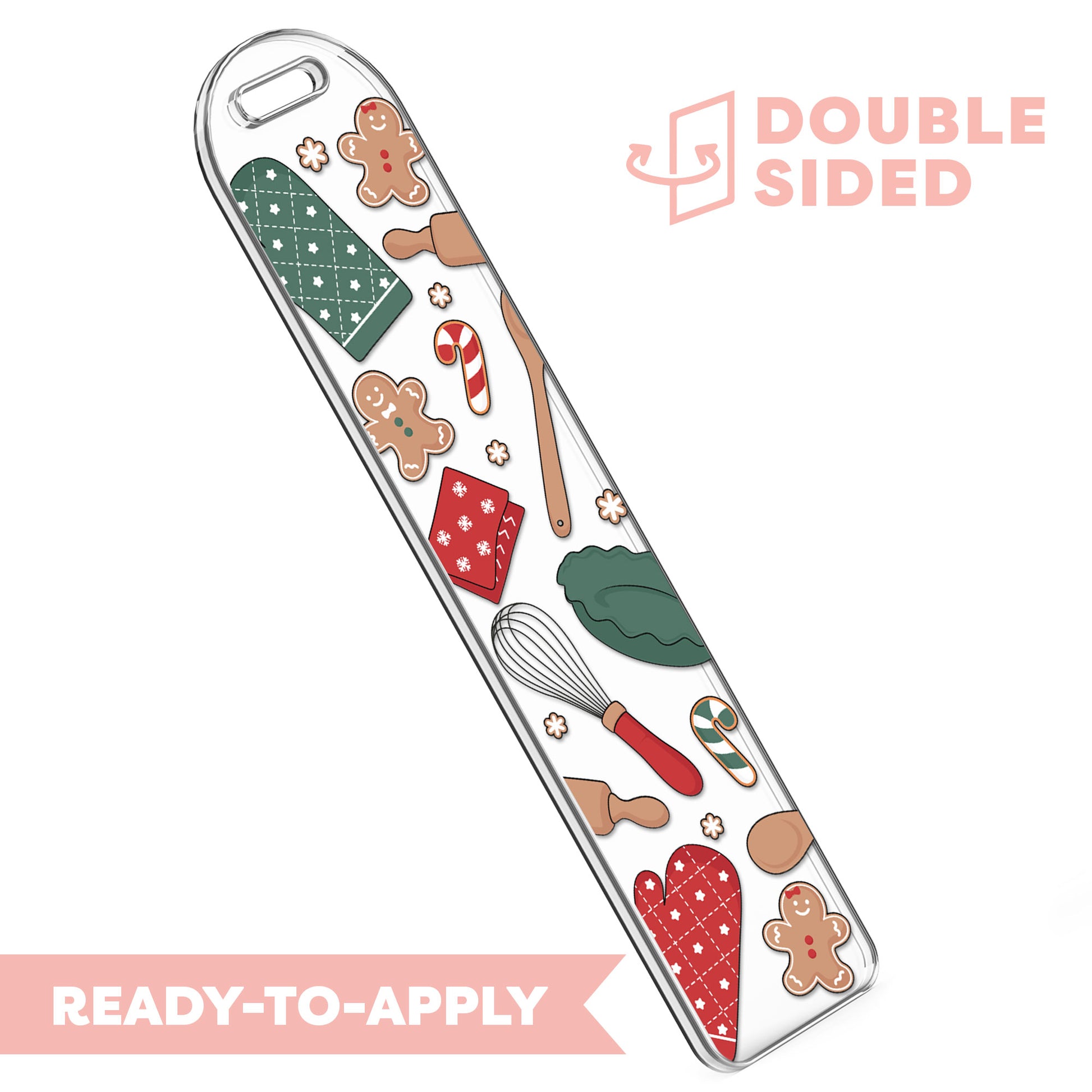 [ Double Sided ] Bookmark UV DTF Decal | Gingerbread Baking