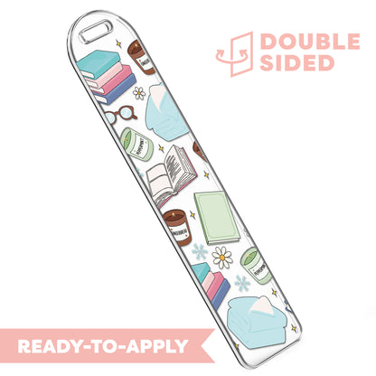 [ Double Sided ] Bookmark UV DTF Decal | Winter Reading