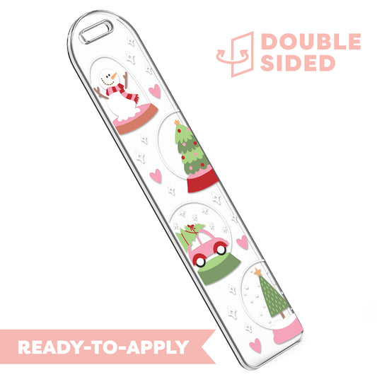 [ Double Sided ] Bookmark UV DTF Decal | Snow Globe