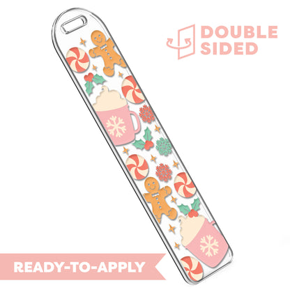 [ Double Sided ] Bookmark UV DTF Decal | Gingerbread Man Cafe