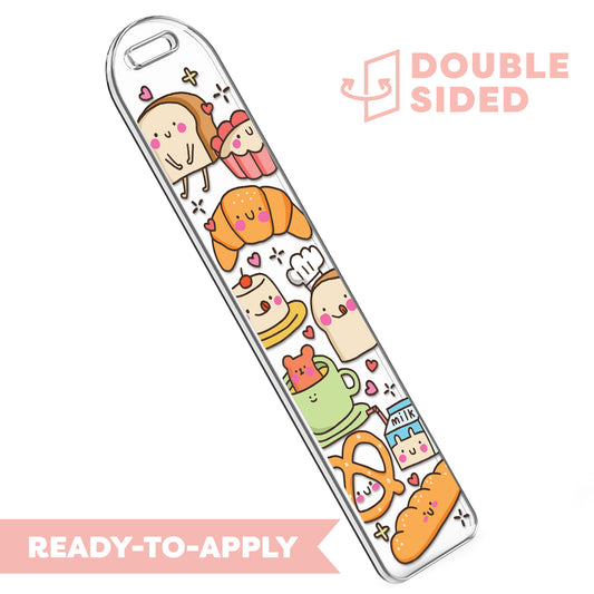 [ Double Sided ] Bookmark UV DTF Decal | Kawaii Cafe