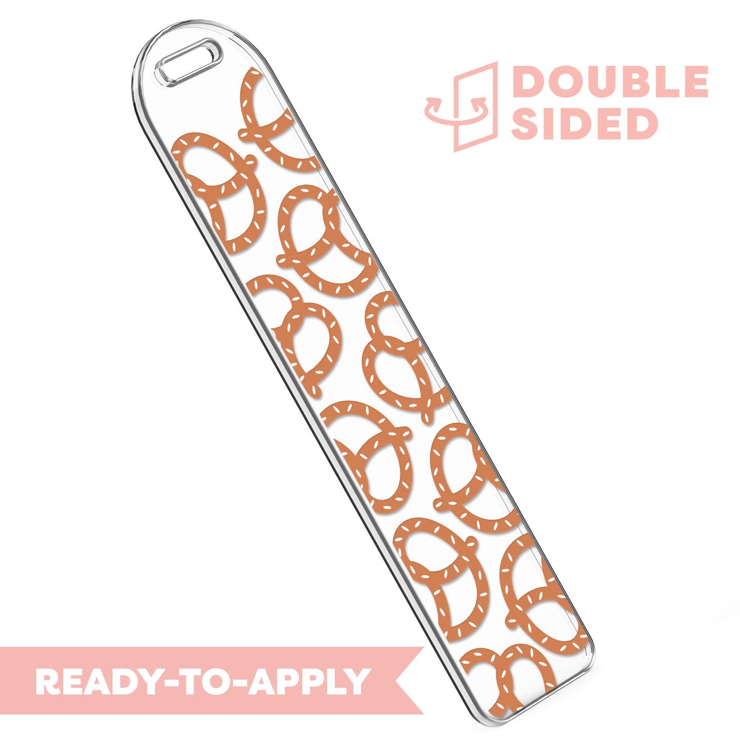 [ Double Sided ] Bookmark UV DTF Decal | Pretzel