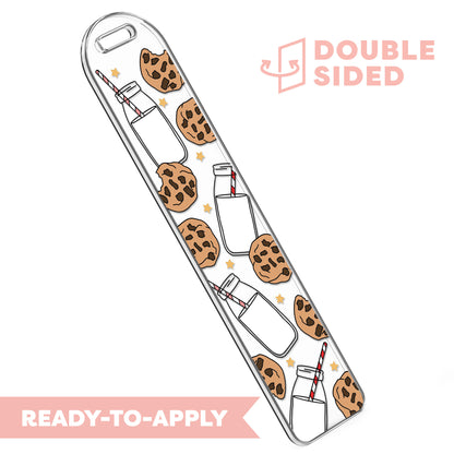 [ Double Sided ] Bookmark UV DTF Decal | Milk & Cookies