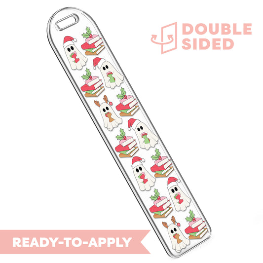 [ Double Sided ] Bookmark UV DTF Decal | Spooky Christmas