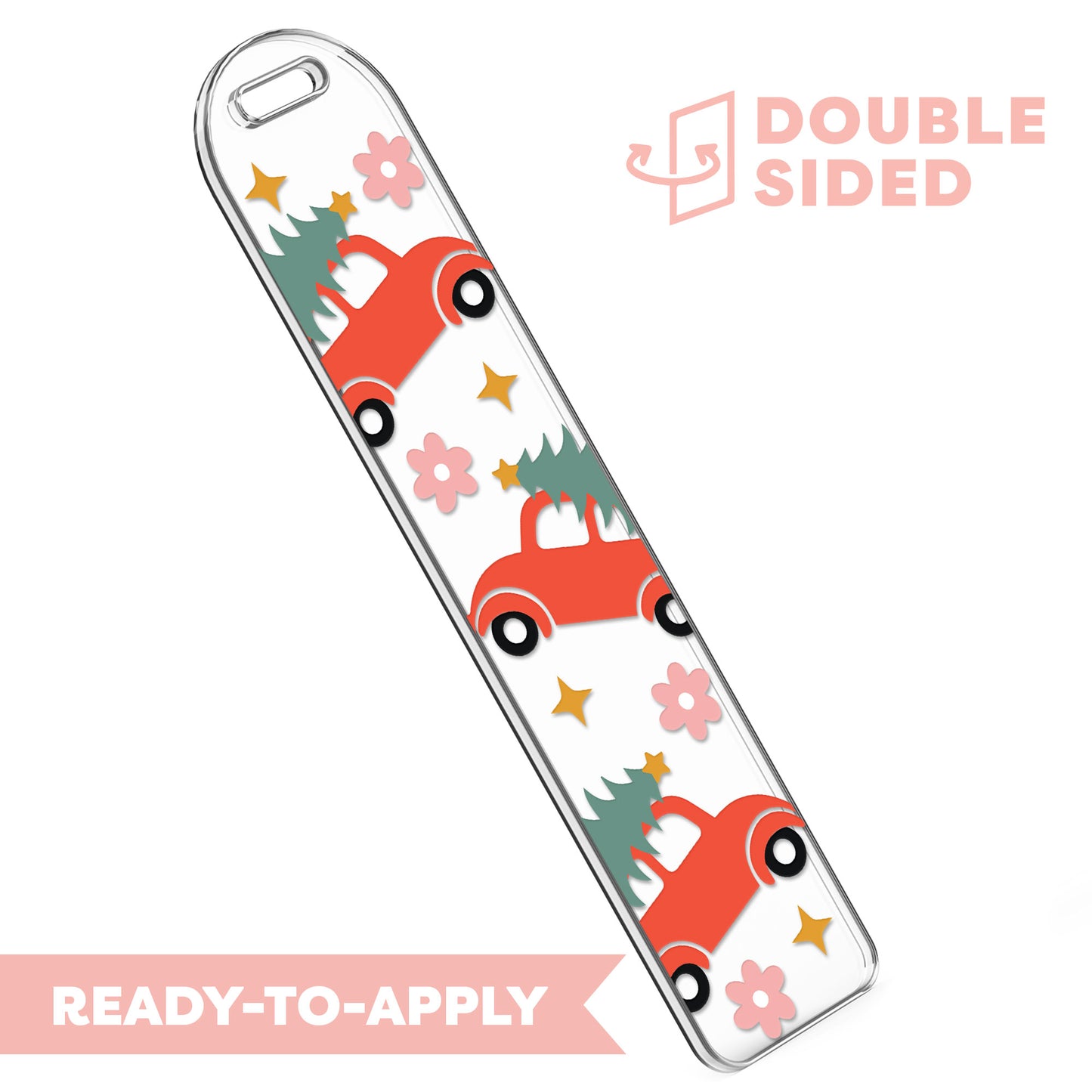 [ Double Sided ] Bookmark UV DTF Decal | Retro Christmas Bug