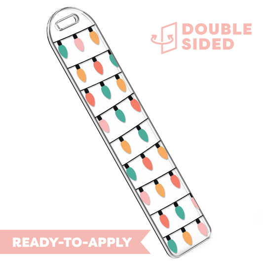 [ Double Sided ] Christmas Bookmark Decal | Christmas Lights