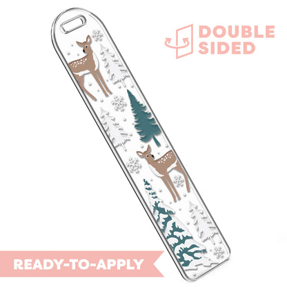 [ Double Sided ] Bookmark UV DTF Decal | Winter Forest