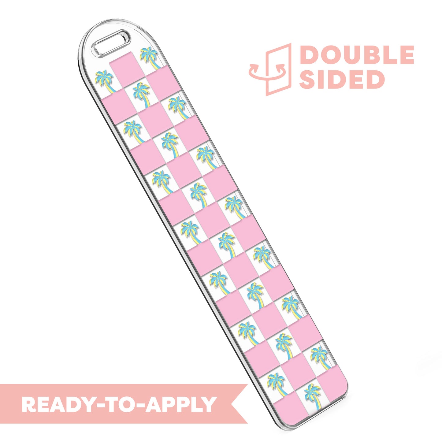 [ Double Sided ] Bookmark UV DTF Decal | Retro Palm Tree