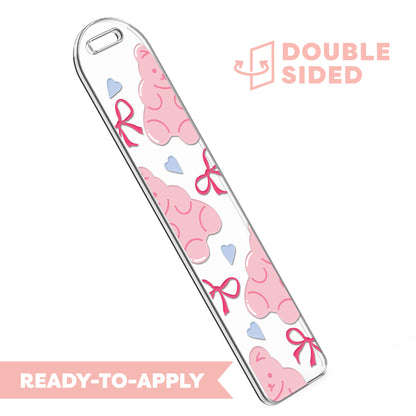 [ Double Sided ] Bookmark UV DTF Decal | Pink Gummy Bear