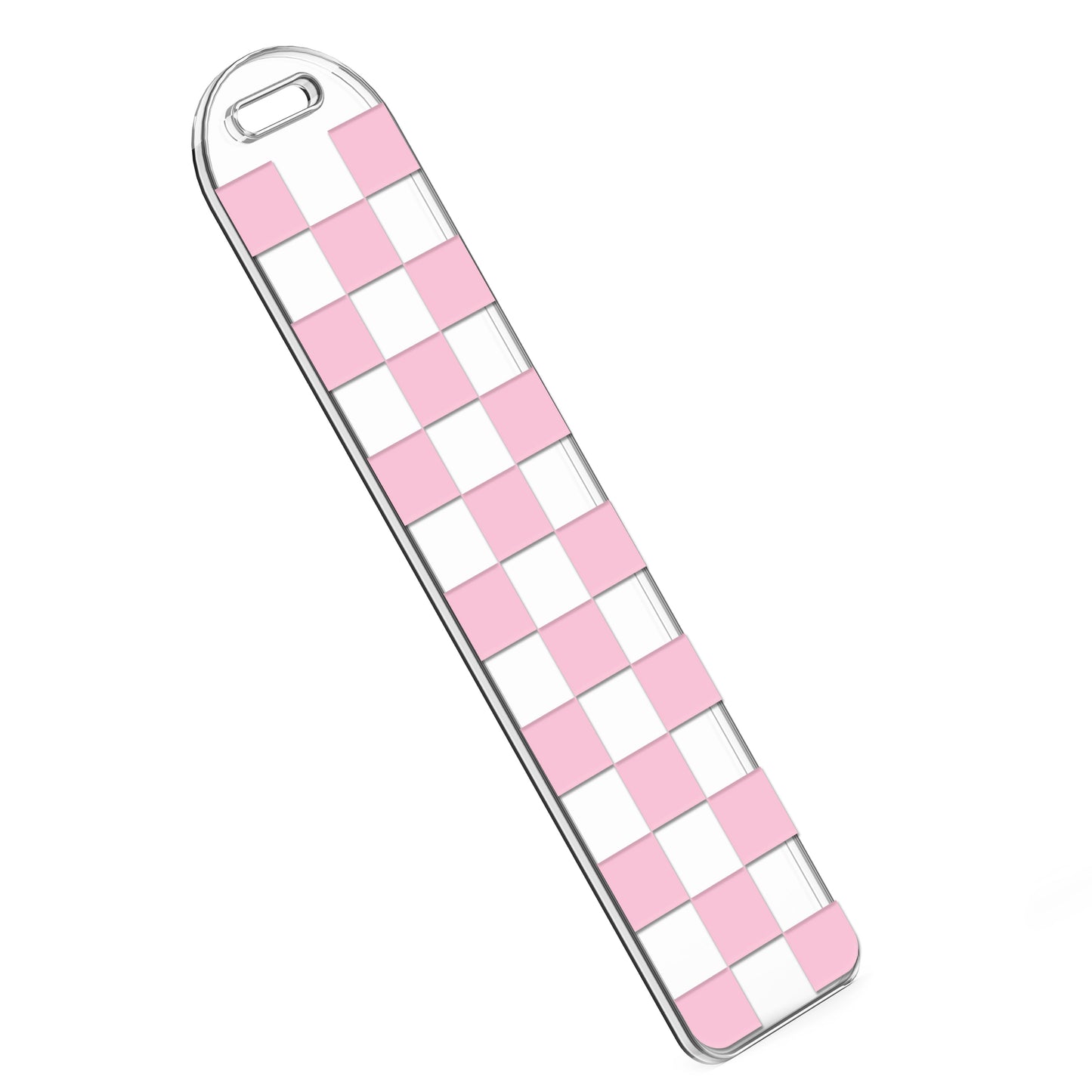 [ Double Sided ] Bookmark UV DTF Decal | Checkered Pink