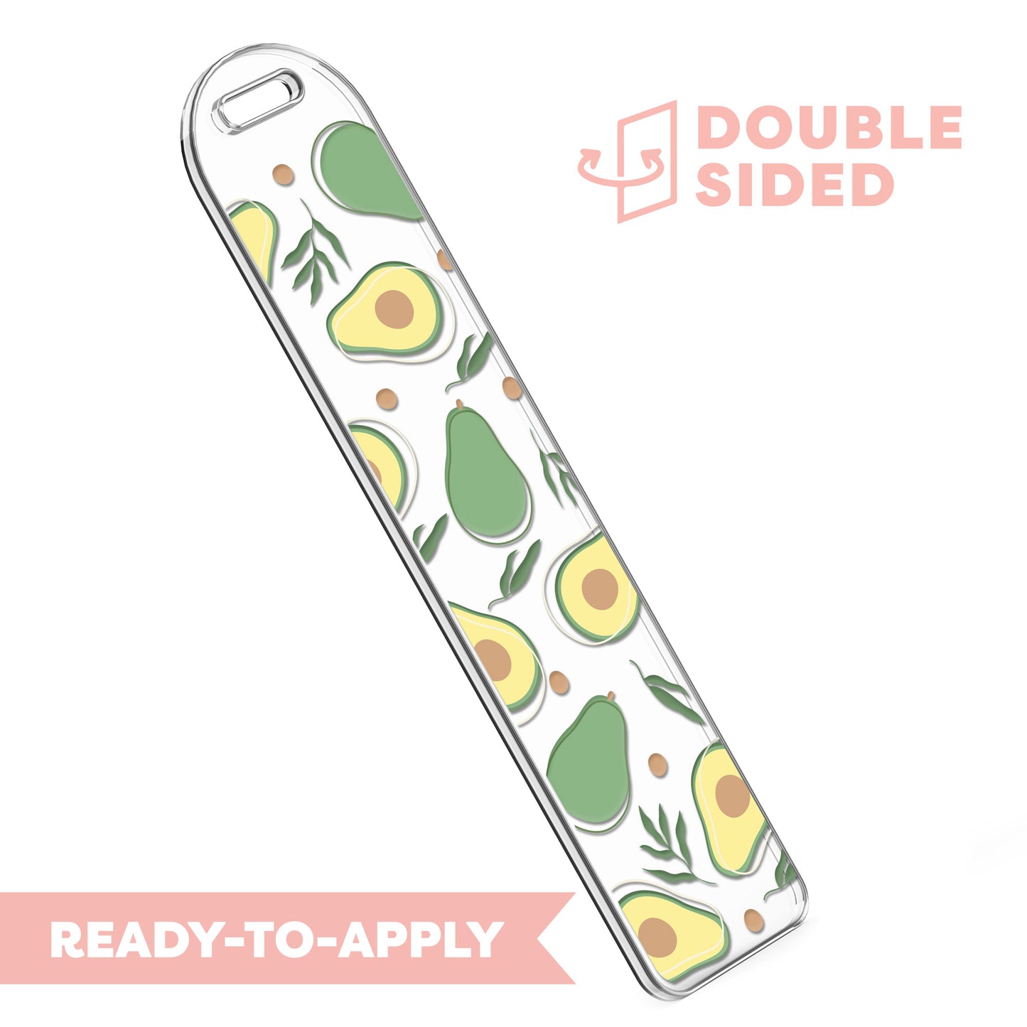 [ Double Sided ] Bookmark UV DTF Decal | Avocado