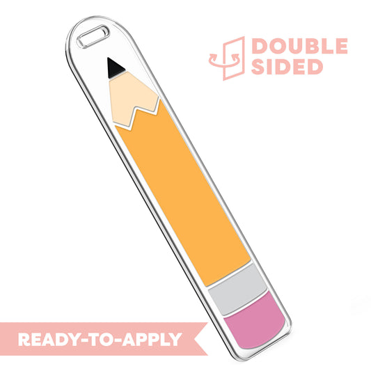 [ Double Sided ] Bookmark UV DTF Decal | Big Pencil