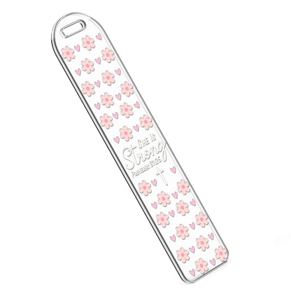 Bookmark UV DTF Decal | She Is Strong Proverbs 31:25