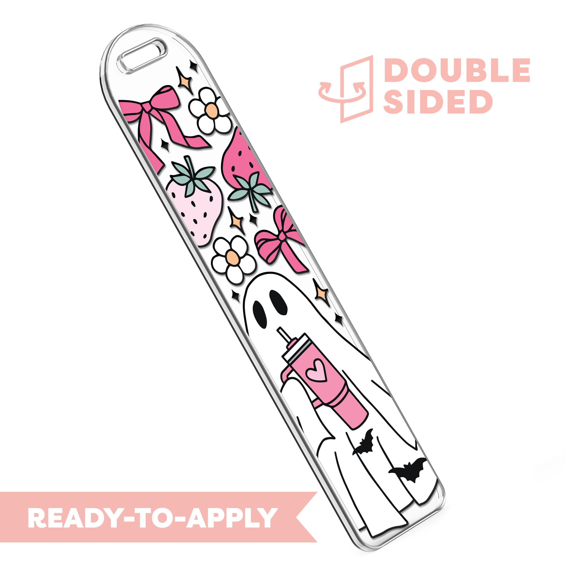 [ Double Sided ] Bookmark UV DTF Decal | Stanley Girl Ghost