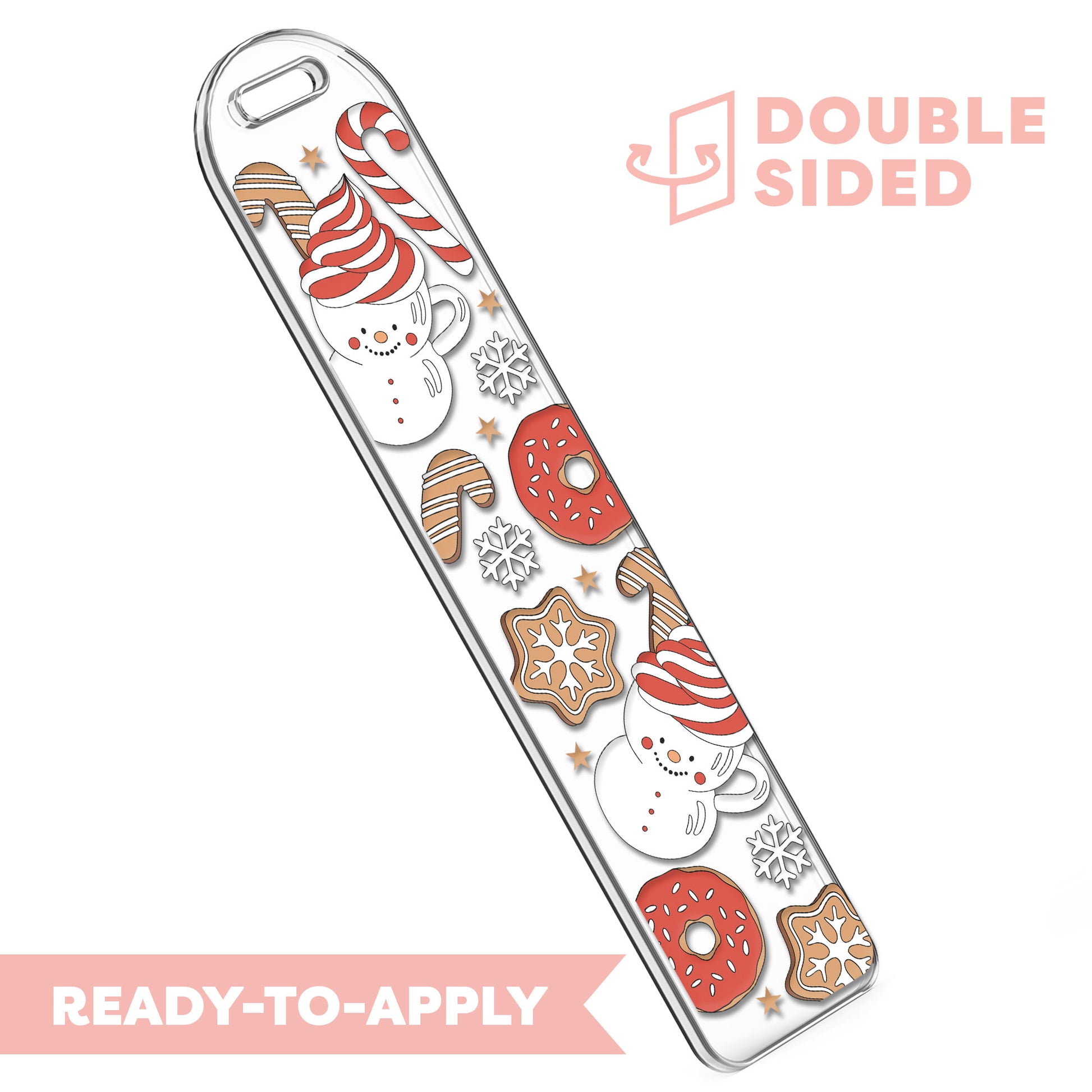 [ Double Sided ] Bookmark UV DTF Decal | Cozy Christmas Treat