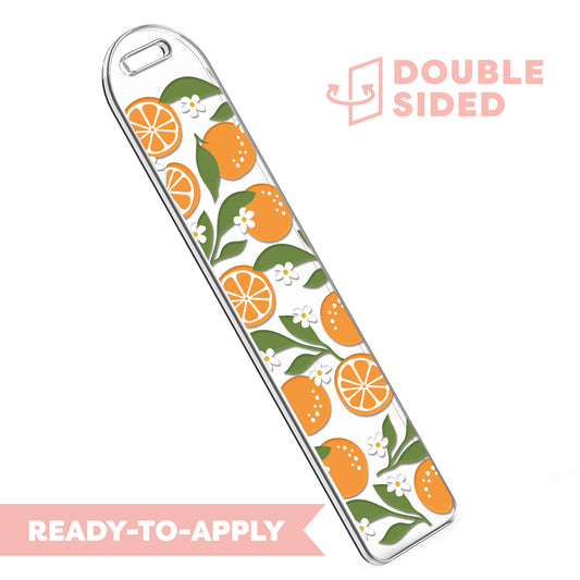 [ Double Sided ] Bookmark UV DTF Decal | Orange 