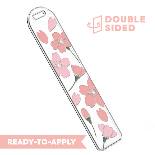 [ Double Sided ] Bookmark UV DTF Decal | Cherry Blossom