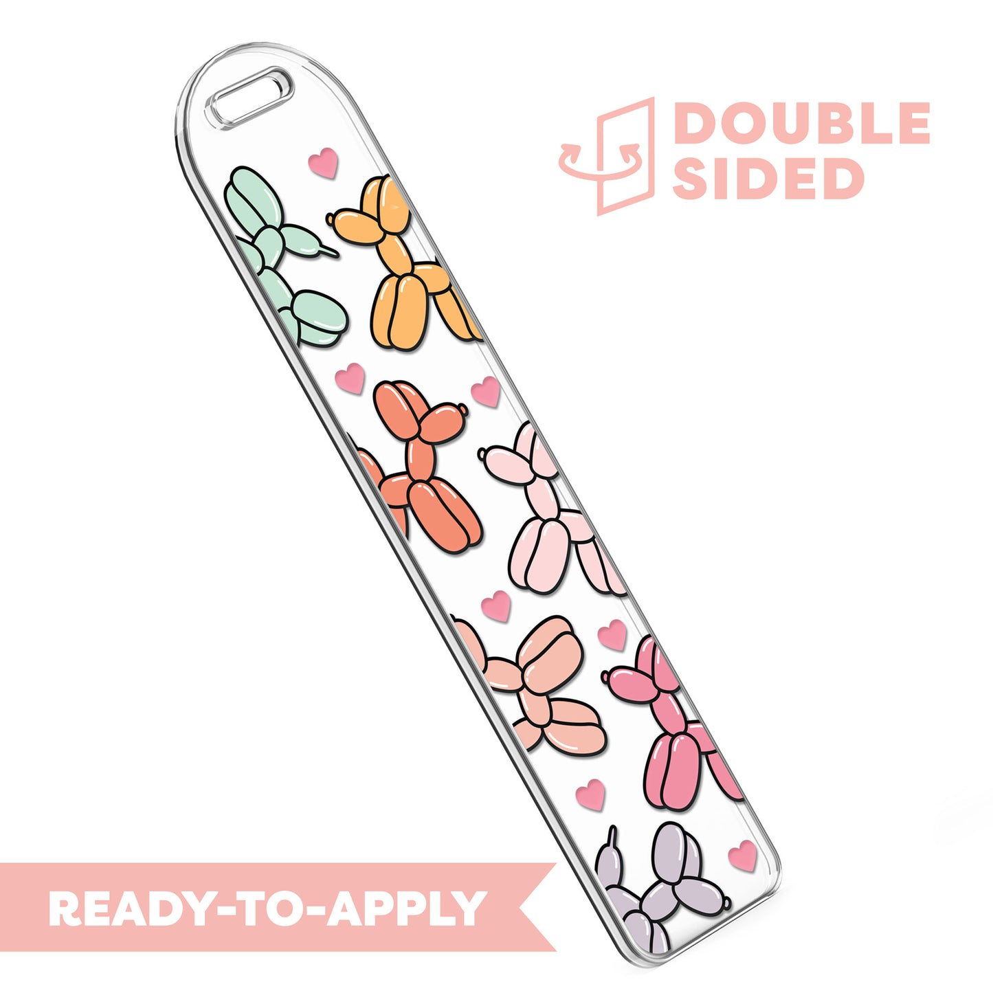 [ Double Sided ] Bookmark UV DTF Decal | Balloon Dog