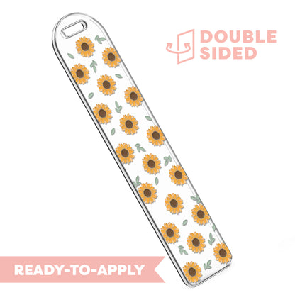 [ Double Sided ] Bookmark UV DTF Decal | Small Sunflower