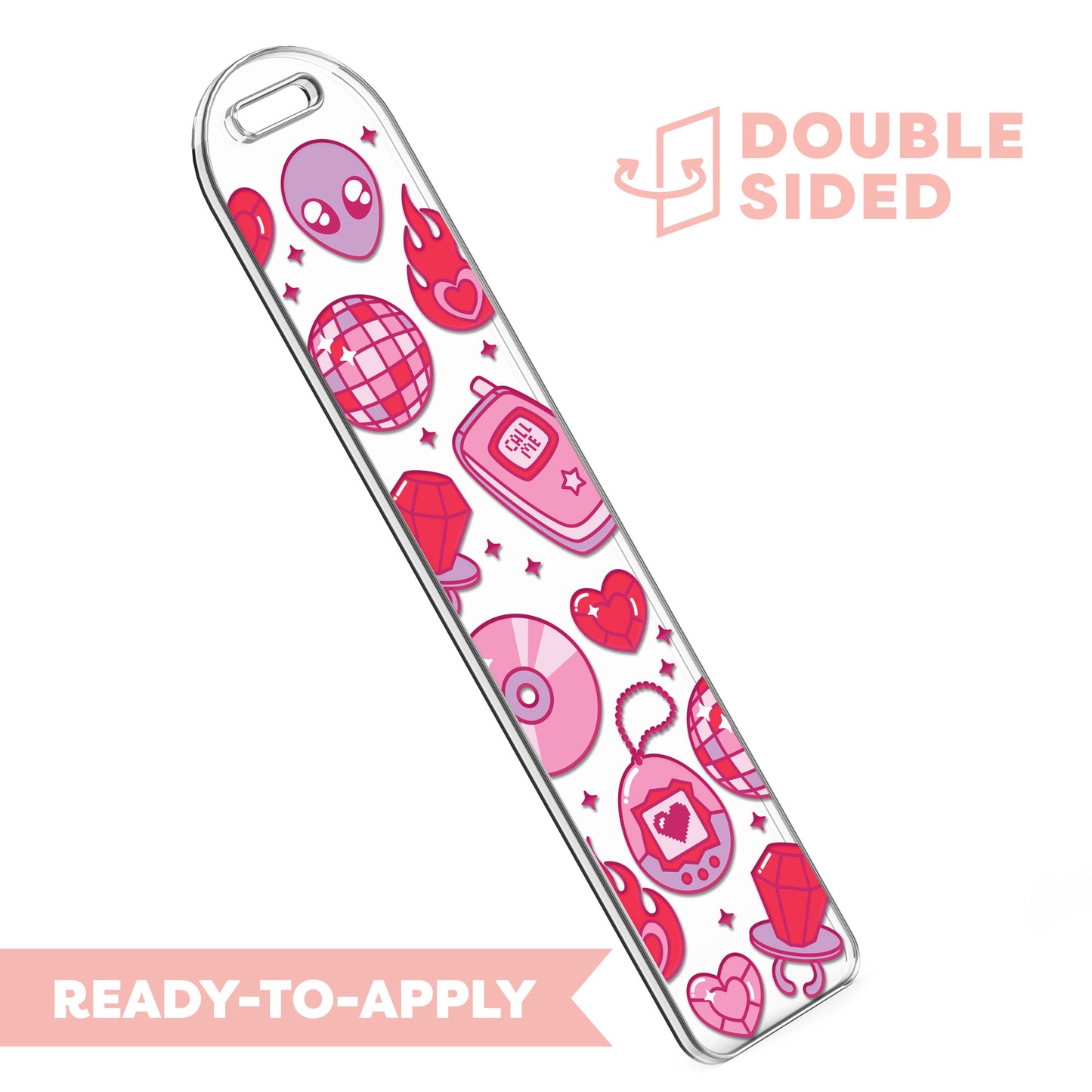 [ Double Sided ] Bookmark UV DTF Decal | Y2K Vibe