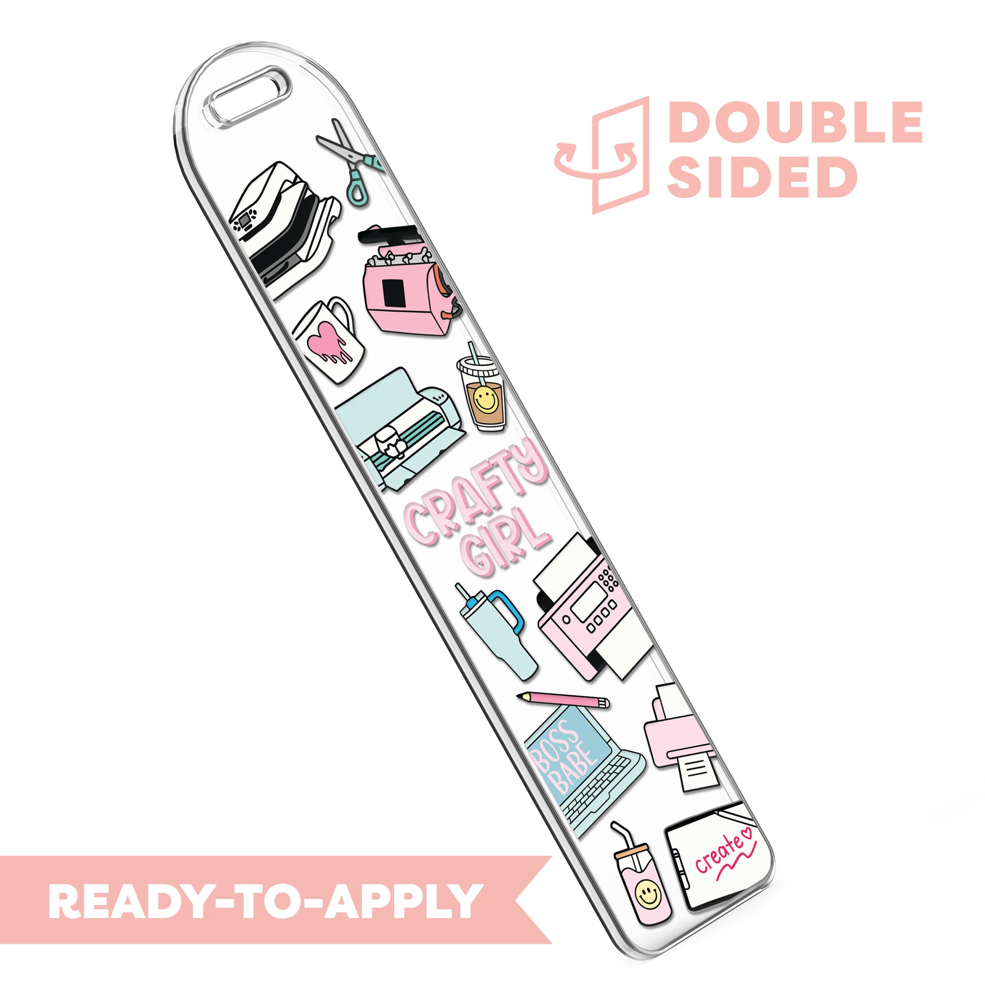 [ Double Sided ] Bookmark UV DTF Decal | Crafty Book