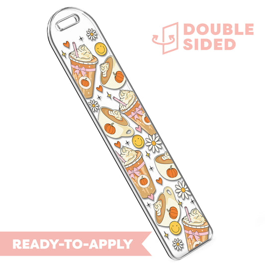 [ Double Sided ] Bookmark UV DTF Decal | Pumpkin Spice