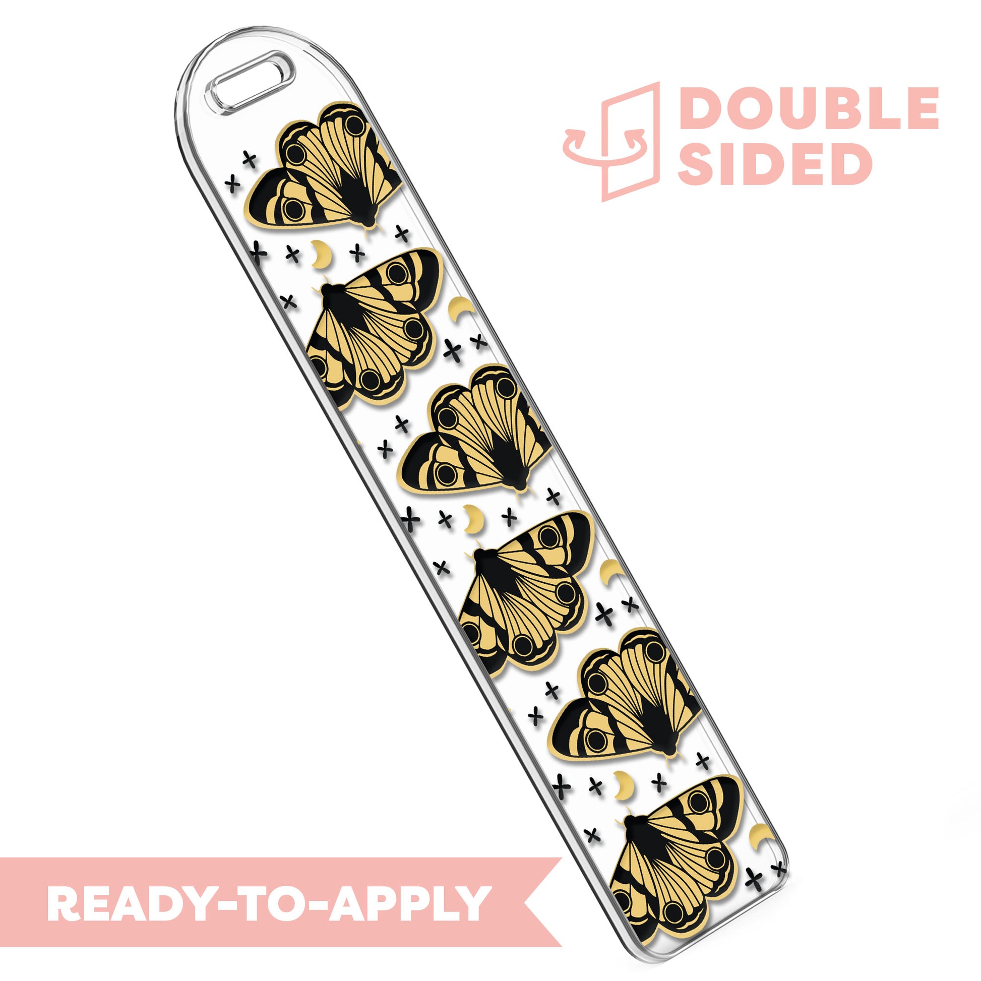 [ Double Sided ] Bookmark UV DTF Decal | Witchy Moth