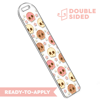 [ Double Sided ] Bookmark UV DTF Decal | Conchas Skull