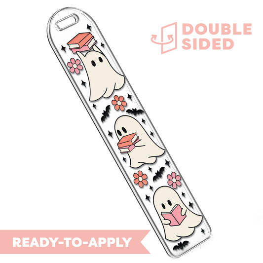 [ Double Sided ] Bookmark UV DTF Decal | Bookish Ghost