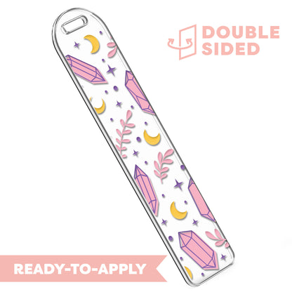 [ Double Sided ] Bookmark UV DTF Decal | Crystal Stone