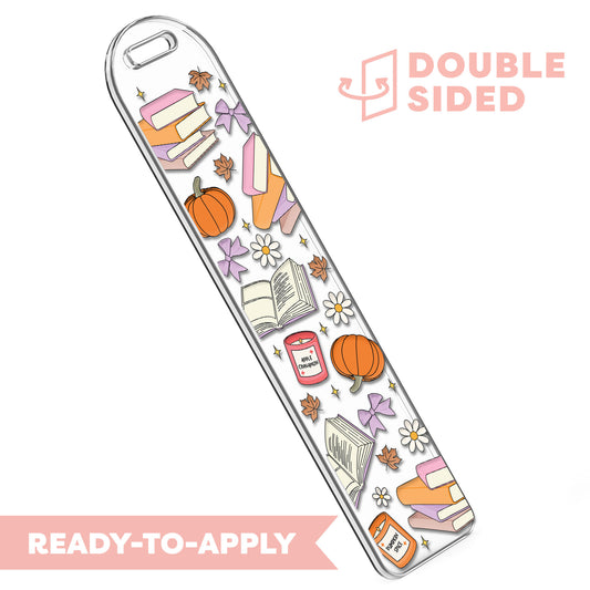 [ Double Sided ] Bookmark UV DTF Decal | Fall Reading