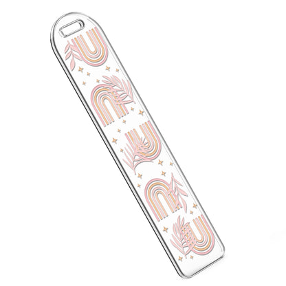 [ Double Sided ] Bookmark UV DTF Decal | Boho Pink Rainbow