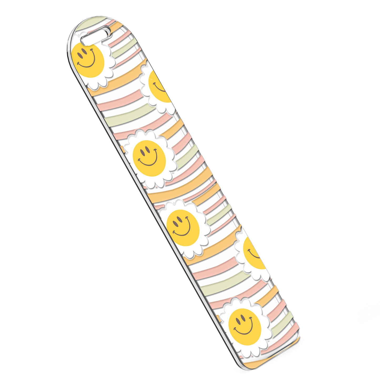 [ Double Sided ] Bookmark UV DTF Decal | Groovy Flower Happy Face