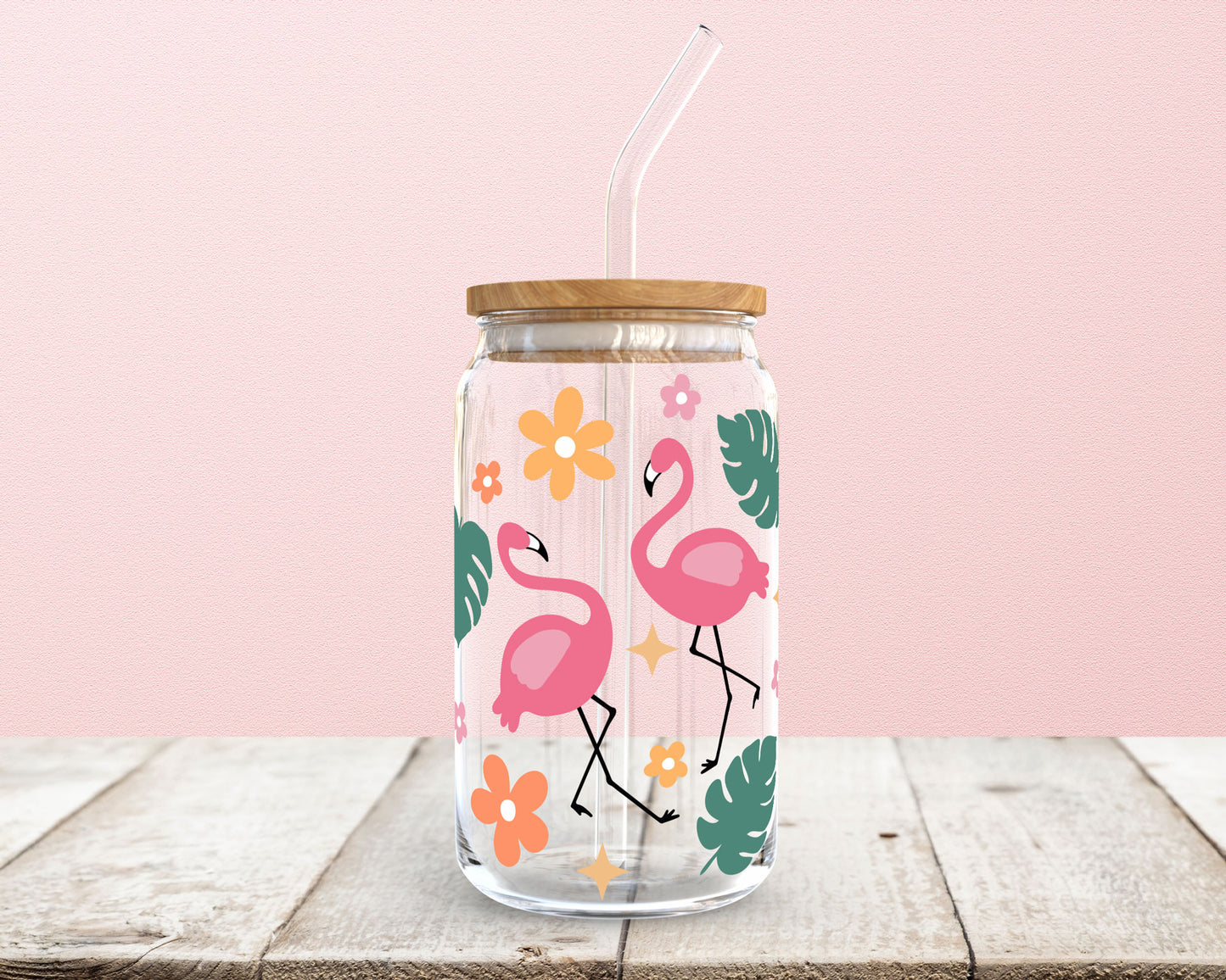 FREE Flamingo SVG | Summer SVG | Monstera SVG
