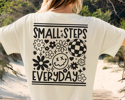 FREE Small Steps Everyday SVG | Retro Smiley Face SVG