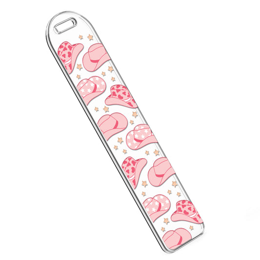 Bookmark UV DTF Decal | Pink Cowgirl Hat