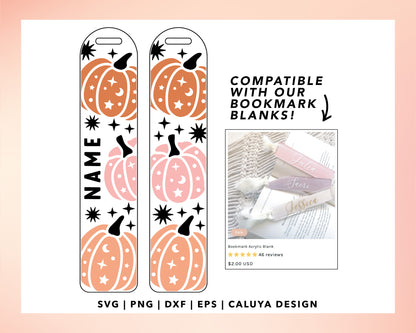 Bookmark Template SVG | Mystic Pumpkin SVG