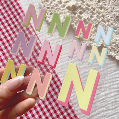 [ Double Sided ] UV DTF Decal Initial Alphabet | Duo Block Letters